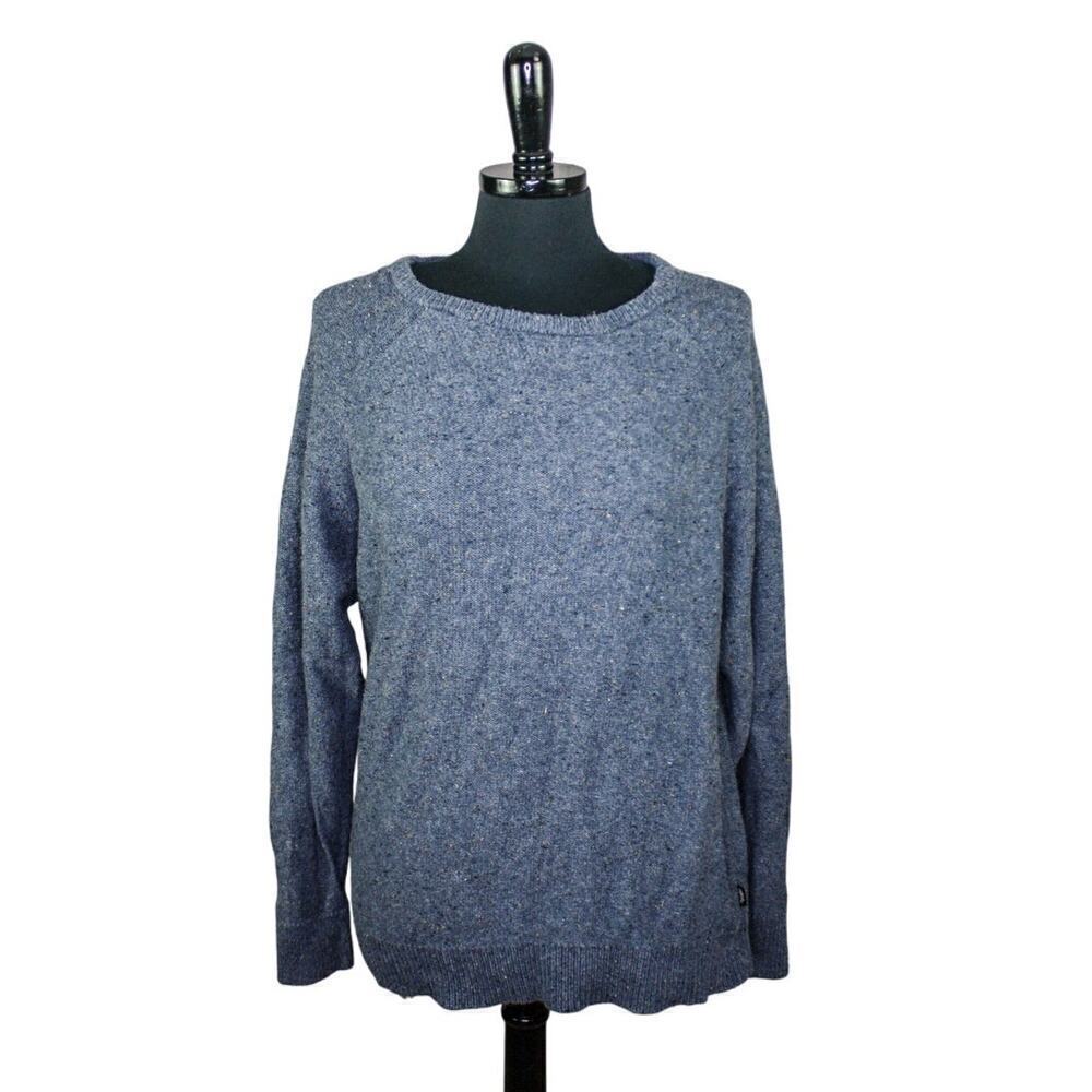 Brixton Sweater Blue Pullover Raglan Sleeves Grandpa Grunge Classic L